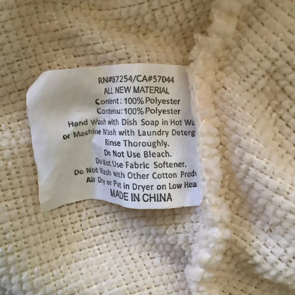 Lot of 4 Polyester Hair Towels -  3 Cream & 1 Purple